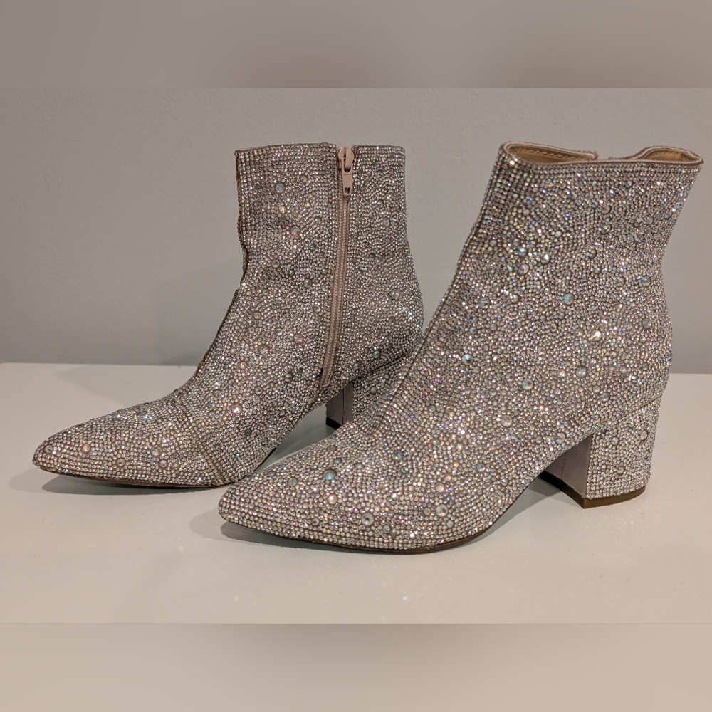 Betsey Johnson Kyla Rhinestone Ankle Booties